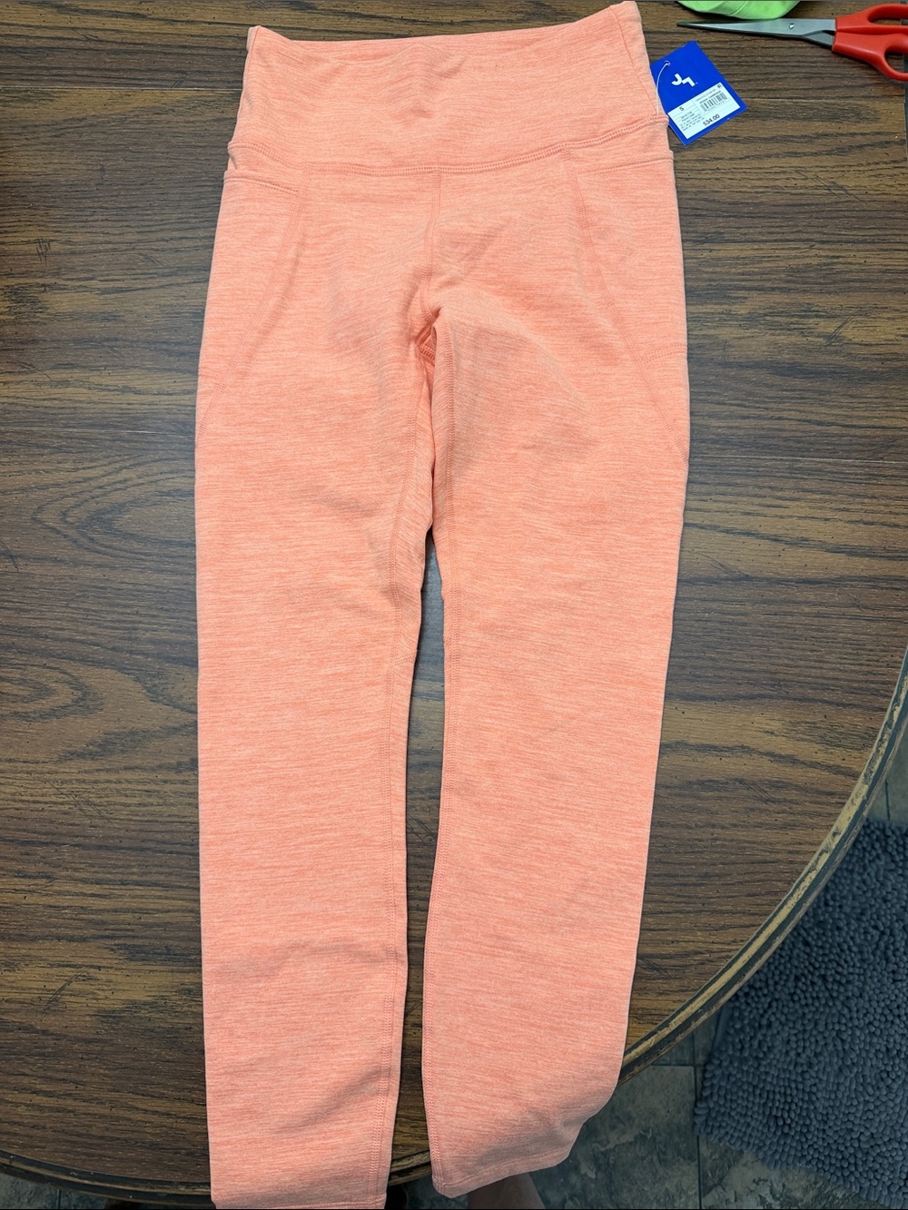 JoyLab Coral-Peach Stretch High-Waist Leggings